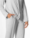 Pijama Larga Gris - Imagen selector 3