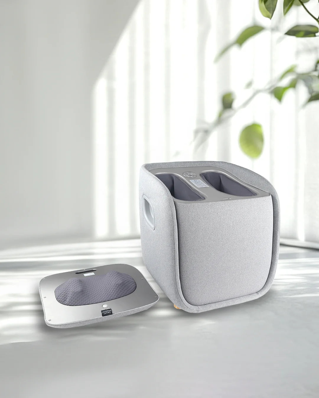 Masajeador Ottoman Harmony Gris - Smart Bamboo