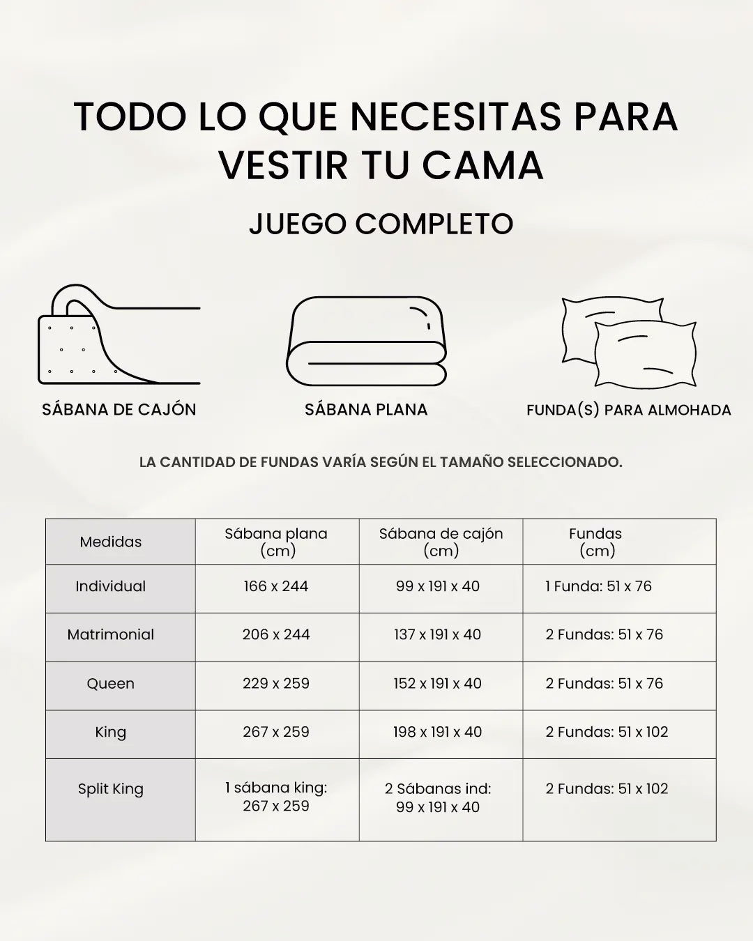 Juego de Sábanas 100% Bamboo