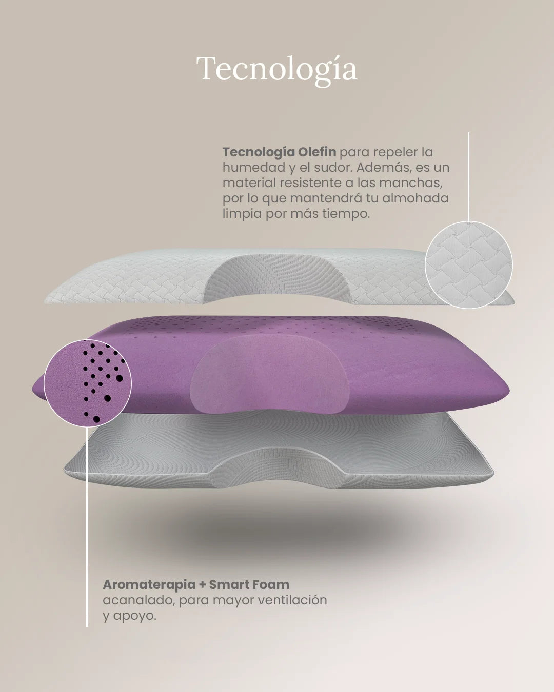Almohada Cervical de Lavanda - Smart Bamboo 