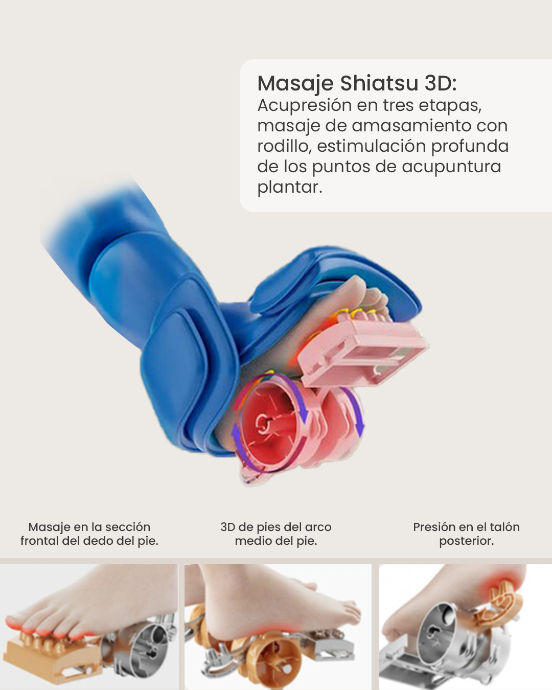 Masajeador de Pies y Pantorrillas - Smart Bamboo 